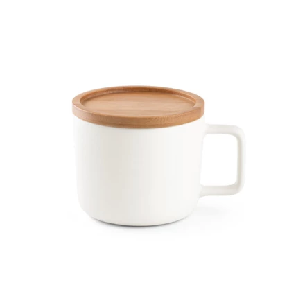 FANGIO. 220 mL ceramic mug with lid and bamboo base (NPS-94251-106)