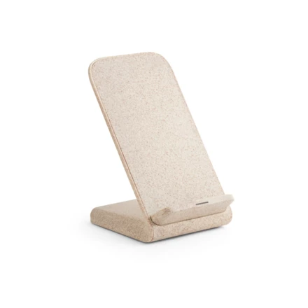 ENGLERT. Smartphone-Halter mit schnellem 10W wireless Ladegerät aus Recyceltes ABS (70% rABS) und Weizenstroh (NPS-97932-160)