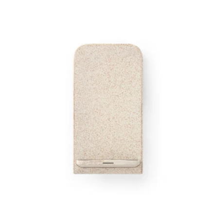 ENGLERT. Smartphone-Halter mit schnellem 10W wireless Ladegerät aus Recyceltes ABS (70% rABS) und Weizenstroh (NPS-97932-160)