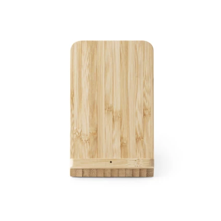 LEAVITT. Smartphone holder and ballpoint holder with 10W fast wireless charger in bamboo (NPS-97940-160)