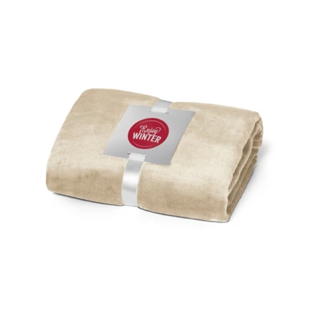 DYLEAF. (240 g/m²) fleece blanket with ribbon wrap and personalisation card (NPS-99075-104)