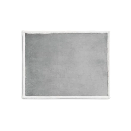 HEIDEN. Reversible fleece blanket (190 g/m²) with satin ribbon and personalised card (NPS-99078-113)