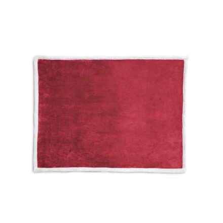 HEIDEN. Reversible fleece blanket (190 g/m²) with satin ribbon and personalised card (NPS-99078-115)