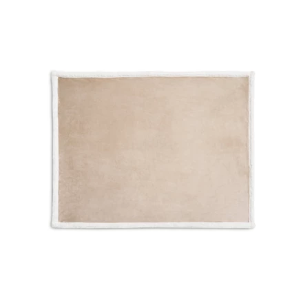 HEIDEN. Reversible fleece blanket (190 g/m²) with satin ribbon and personalised card (NPS-99078-131)