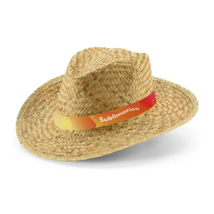 JEAN RIB. Natural straw hat with sublimated elastic band (NPS-99083-106)