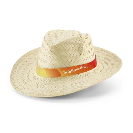 EDWARD RIB. Natural straw hat with sublimated elastic band (NPS-99085-106)