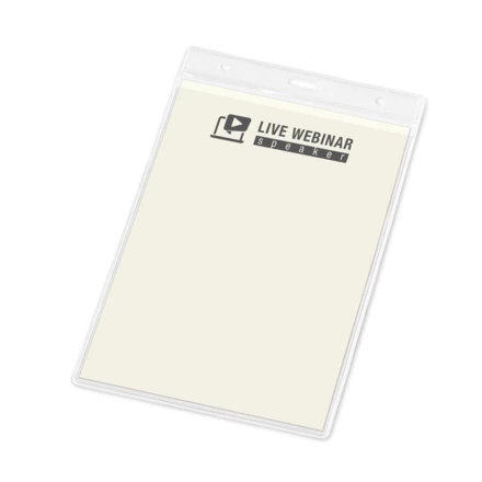 WHITMAN. Pionowe etui na identyfikator wykonane z PVC (NPS-93359-110)