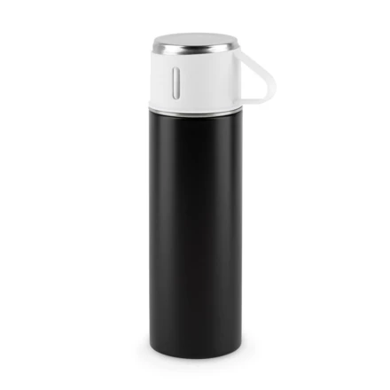 COMANECI. Dwuścienna butelka ze stali nierdzewnej (90% z recyklingu) z matowym wykończeniem 490 ml (NPS-94348-103)