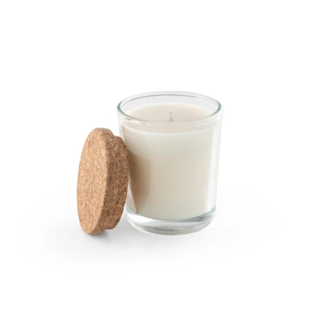 ZEN 80. Aromatyczna świeca w szklanym kubku z korkową pokrywką 80 g (NPS-95077-110)
