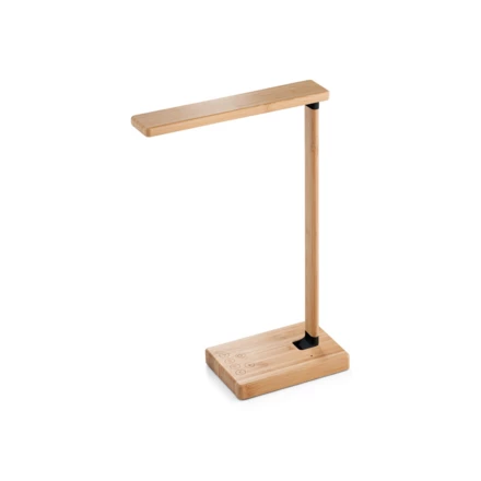MOREY. Klappbare Schreibtischlampe mit superschnellem kabellosem 15W-Ladegerät aus Bambus (NPS-97122-160)