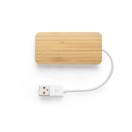 MOSER. HUB z 2 portami USB-A i 1 portem USB-C z bambusa (NPS-97127-160)