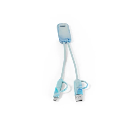 BERNERS. Superszybki kabel USB 6 w 1 wykonany w przetworzonego PET (100% rPET) (NPS-97191-100)
