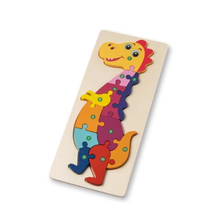 DIPLODOCO. Puzzle w kształcie dinozaura ze sklejki sosnowej (NPS-98003-150)