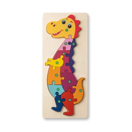 DIPLODOCO. Puzzle w kształcie dinozaura ze sklejki sosnowej (NPS-98003-150)