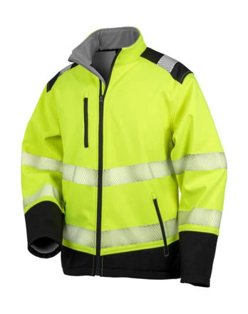 fluorescent yellow, black