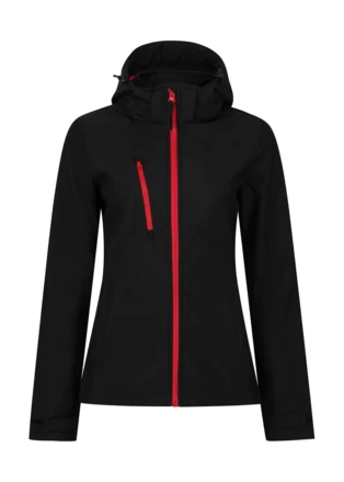 black, red