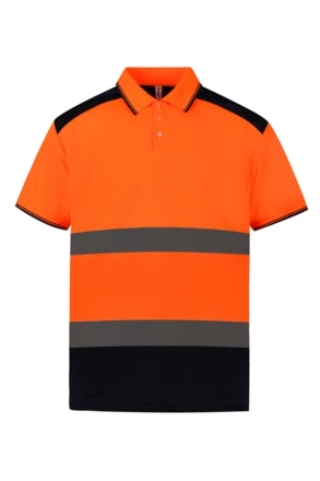 fluo orange, navy