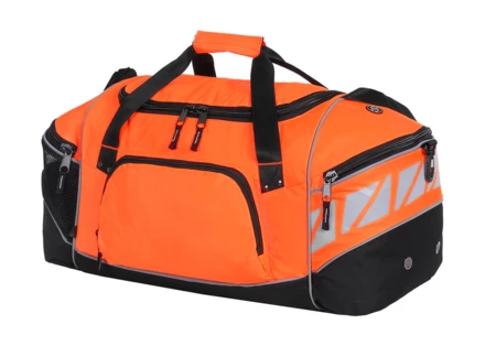 hi-vis orange, black