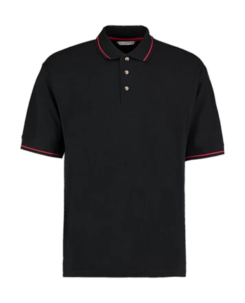 black, red