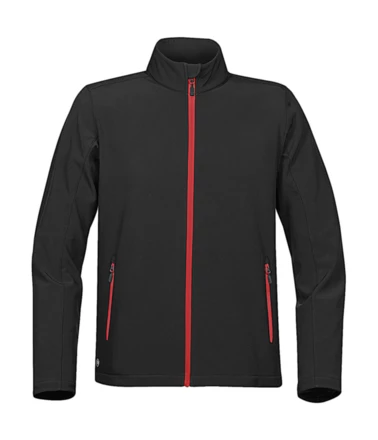 black, bright red