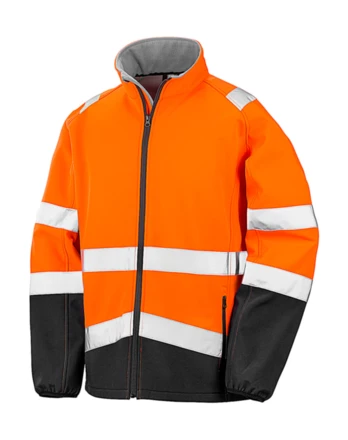 fluorescent orange, black