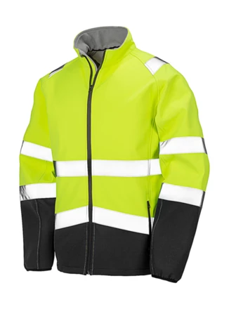 fluorescent yellow, black
