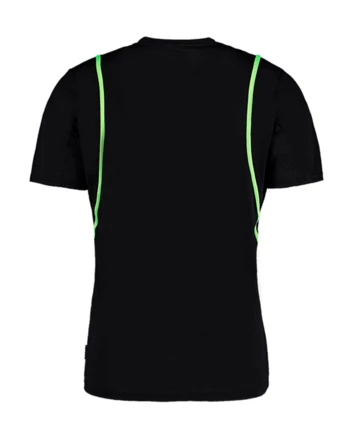 black, fluorescent lime