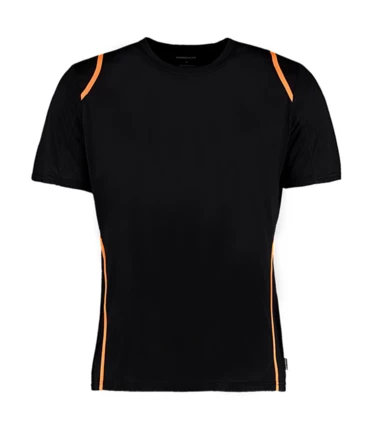 black, fluorescent orange