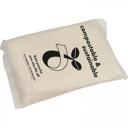 Poncho przeciwdeszczowe biodegradowalne - przeźroczysty - (NMC-41882-66)
