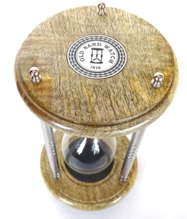 Klepsydra mosiężno - drewniana 10 min - NC2989 (NMT-224816)