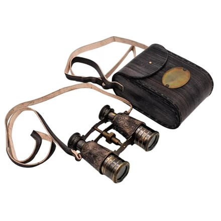 Lornetka Mosiężna Retro w Skórzanym Etui - BCL217 (NMT-324521)