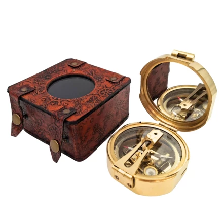 Mosiężny Kompas Brunton w Skórzanym Etui - CB5L (NMT-324576)
