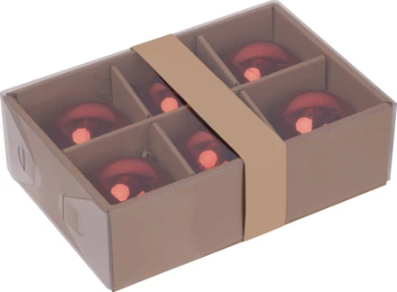 Bombki choinkowe LILLEHAMMER - czerwony - (NEG-5784-05)