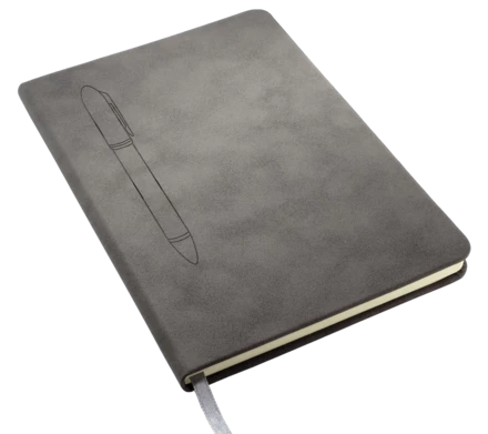 Magnetyczny notes z długopisem 124715135 - szary - ciemny (NJG-124715135)