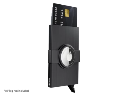 Etui na karty kredytowe RFID z uchwytem na Airtag 216315501 - czarny (NJG-216315501)
