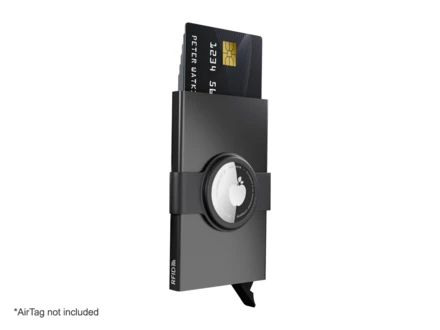 Etui na karty kredytowe RFID z uchwytem na Airtag 216310801 - czarny (NJG-216310801)