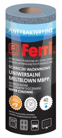 Czyściwo włókninowe Super MELTBLOWN  (rolka 40 listków) 145021212 - niebieski (NJG-145021212)