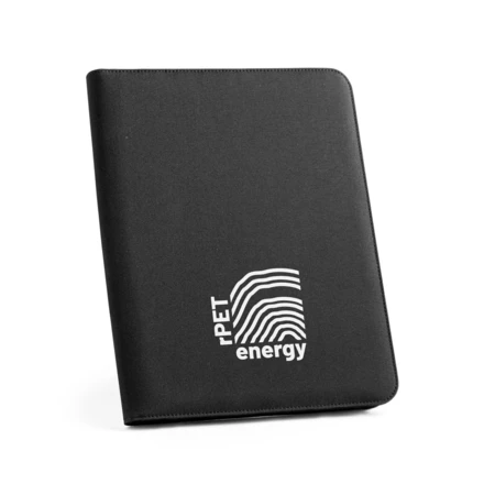 EMERGE FOLDER II. Teczka A4 poliestru pochodzącego (100% rPET) 300D z zamkiem błyskawicznym (NPS-93579A-103)