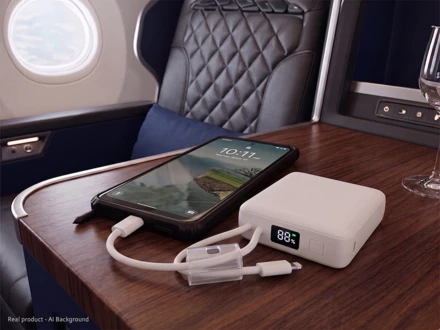 Kompaktowy Power Bank LOOP 239212322 - biały (NJG-239212322)