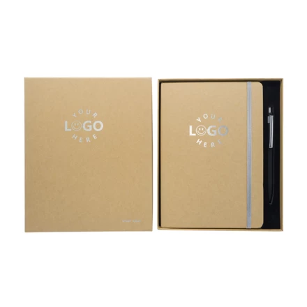 Zestaw notes z długopisem Aurora, srebrny (NPB-R47123.01)