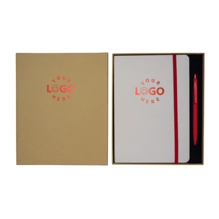 Zestaw notes z długopisem Aurores, czerwony (NPB-R47122.08)