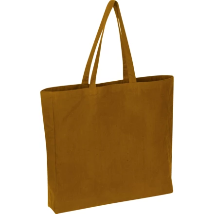 Torba shopper z bawełny z recyklingu i poliestru NINA - brązowy - (NMC-65749-01)