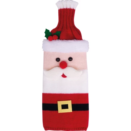 Świąteczne etui na butelkę wina JILL - czerwony - (NMC-75781-05)