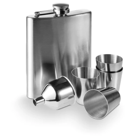 Flachmann 220 ml, 4 Trinkbecher 30 ml, Trichter (NAX-V4565-32)