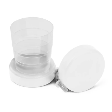 Faltbarer Reisebecher 220 ml mit Karabinerhaken (NAX-V7618-02)