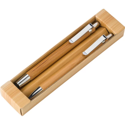 Bambusowy zestaw piśmienniczy, długopis touch pen i ołówek mechaniczny (NAX-V1803-16)