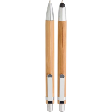 Bambusowy zestaw piśmienniczy, długopis touch pen i ołówek mechaniczny (NAX-V1803-16)