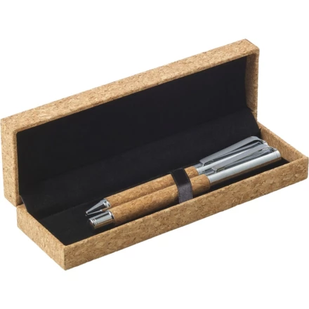 Schreibset, Kugelschreiber und Rollerball aus Kork (NAX-V1964-18)