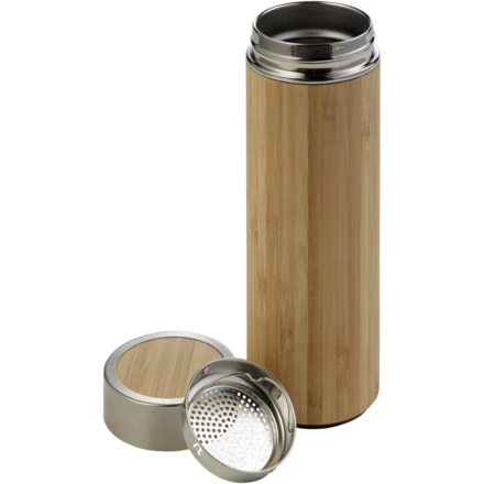 Bambusowy termos 420 ml, posiada sitko zatrzymujące fusy (NAX-V0772-18)