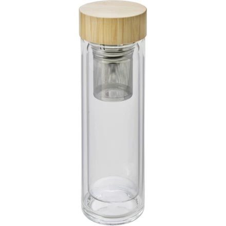 Thermosflasche aus Glas 420 ml mit Sieb zum Auffangen des Bodensatzes (NAX-V0774-18)